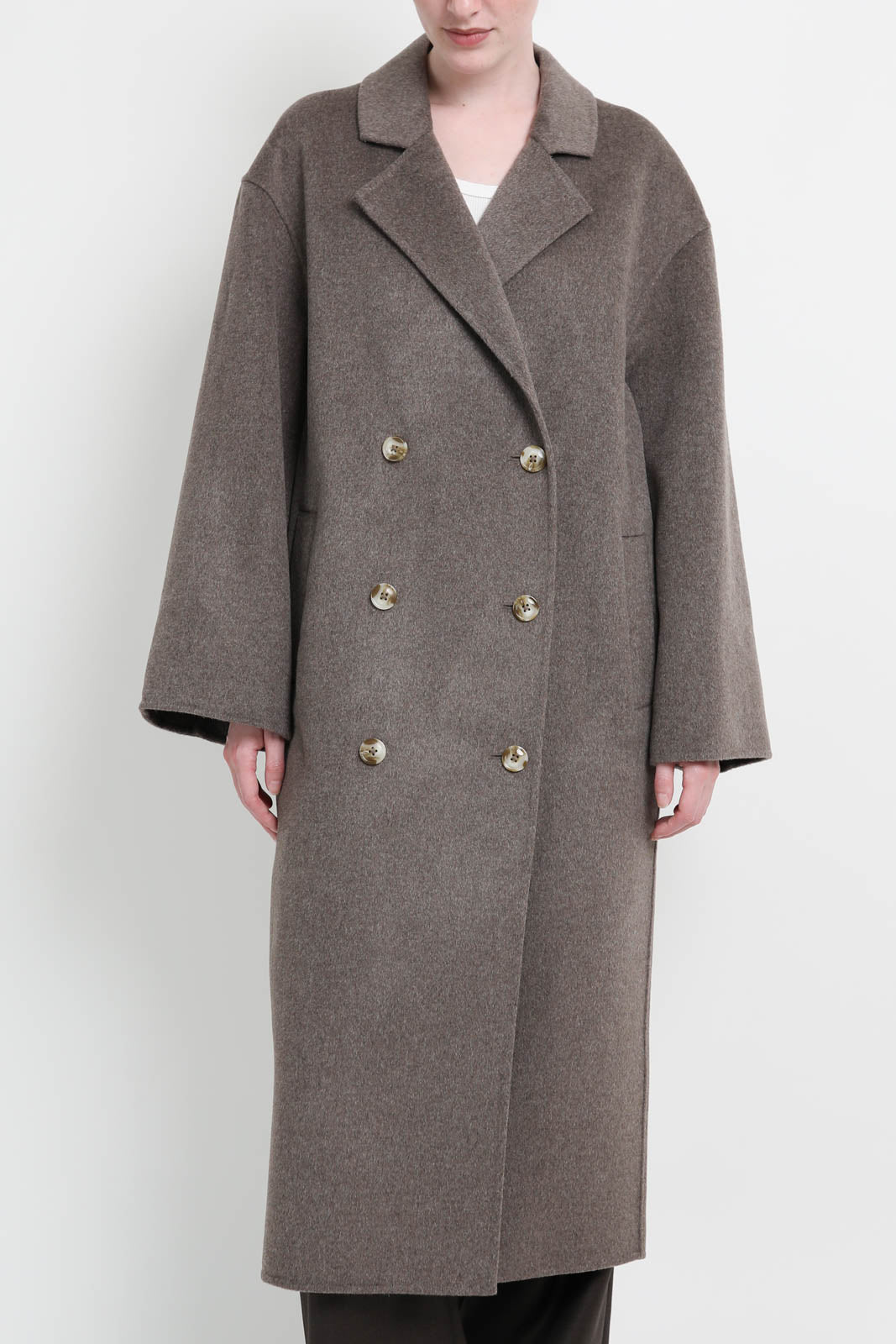 Loulou de Saison, manteau Borneo en taupe mélangée