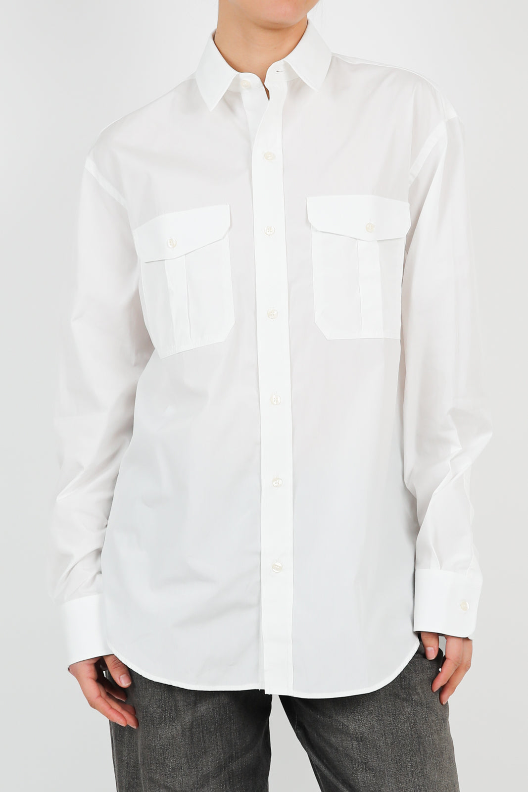 Blouse oversize en blanc