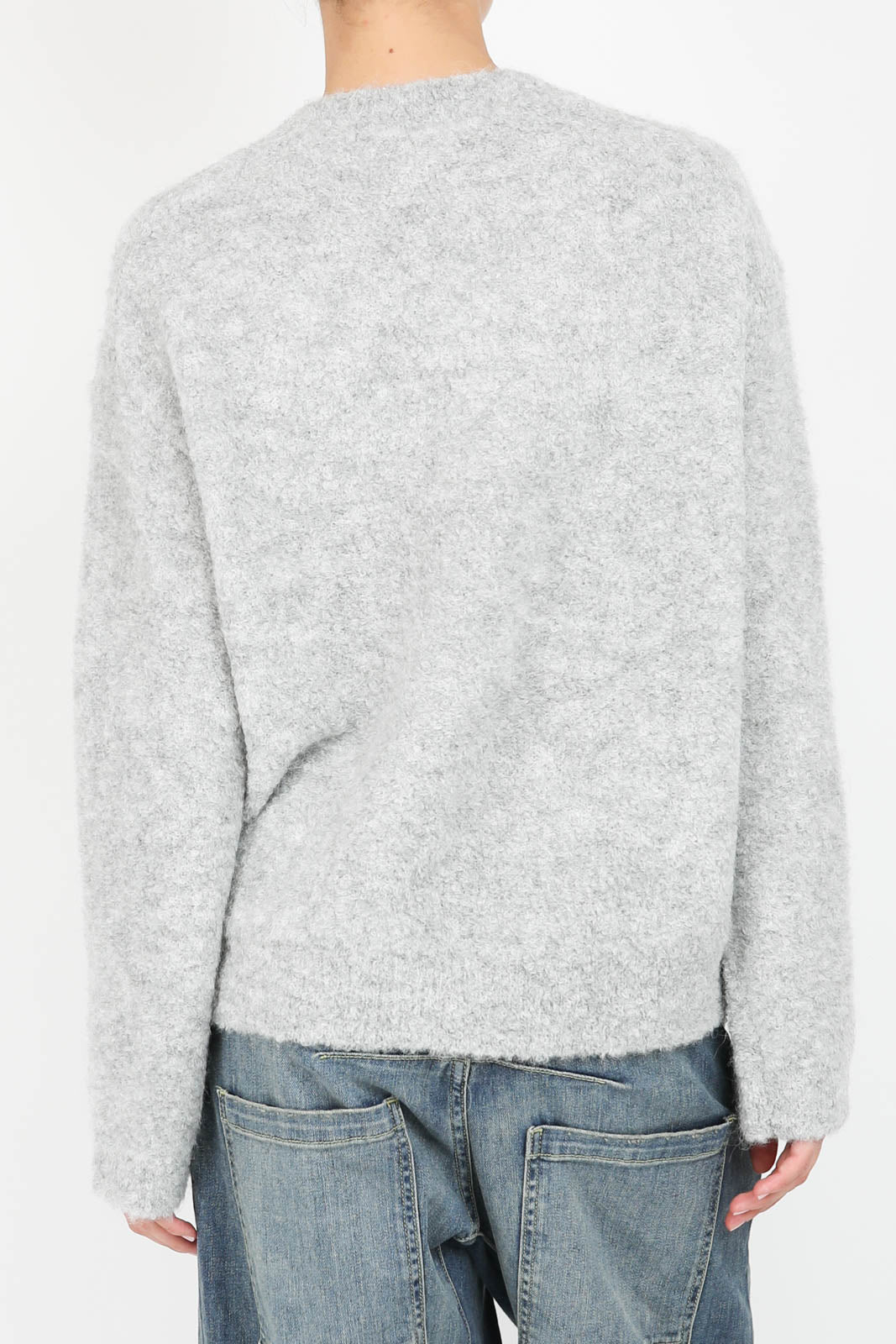 Pullover en laine d'alpaga en Light Grey