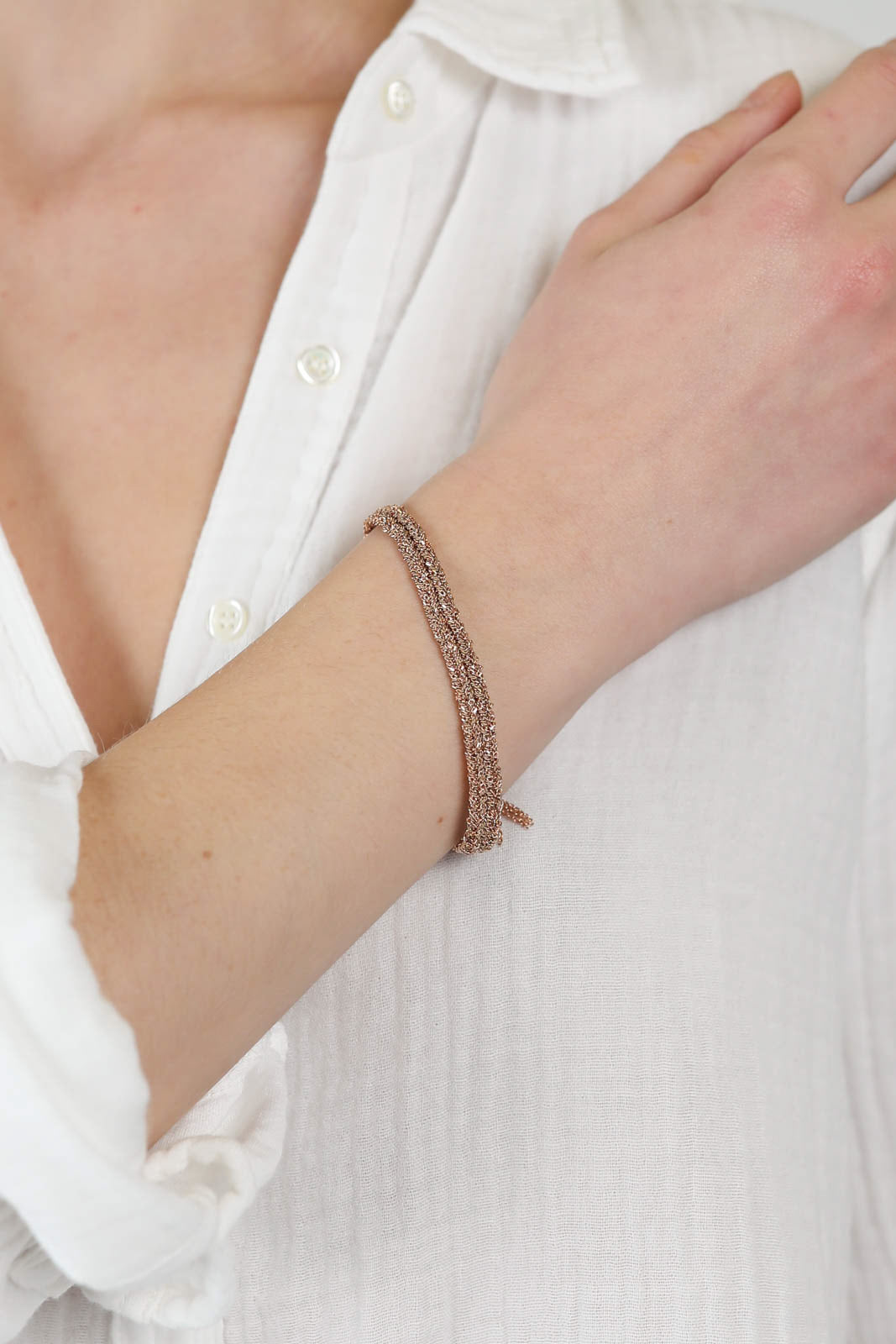 Bracelet N° 183 en rose or beige