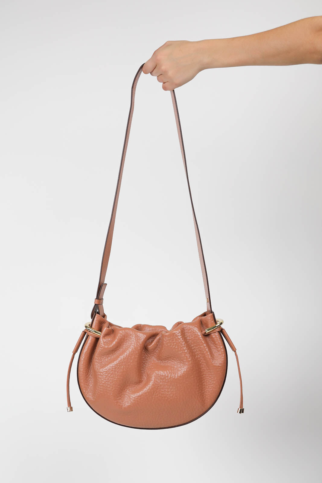 Sac Tilda Ruched en Pecan Brown