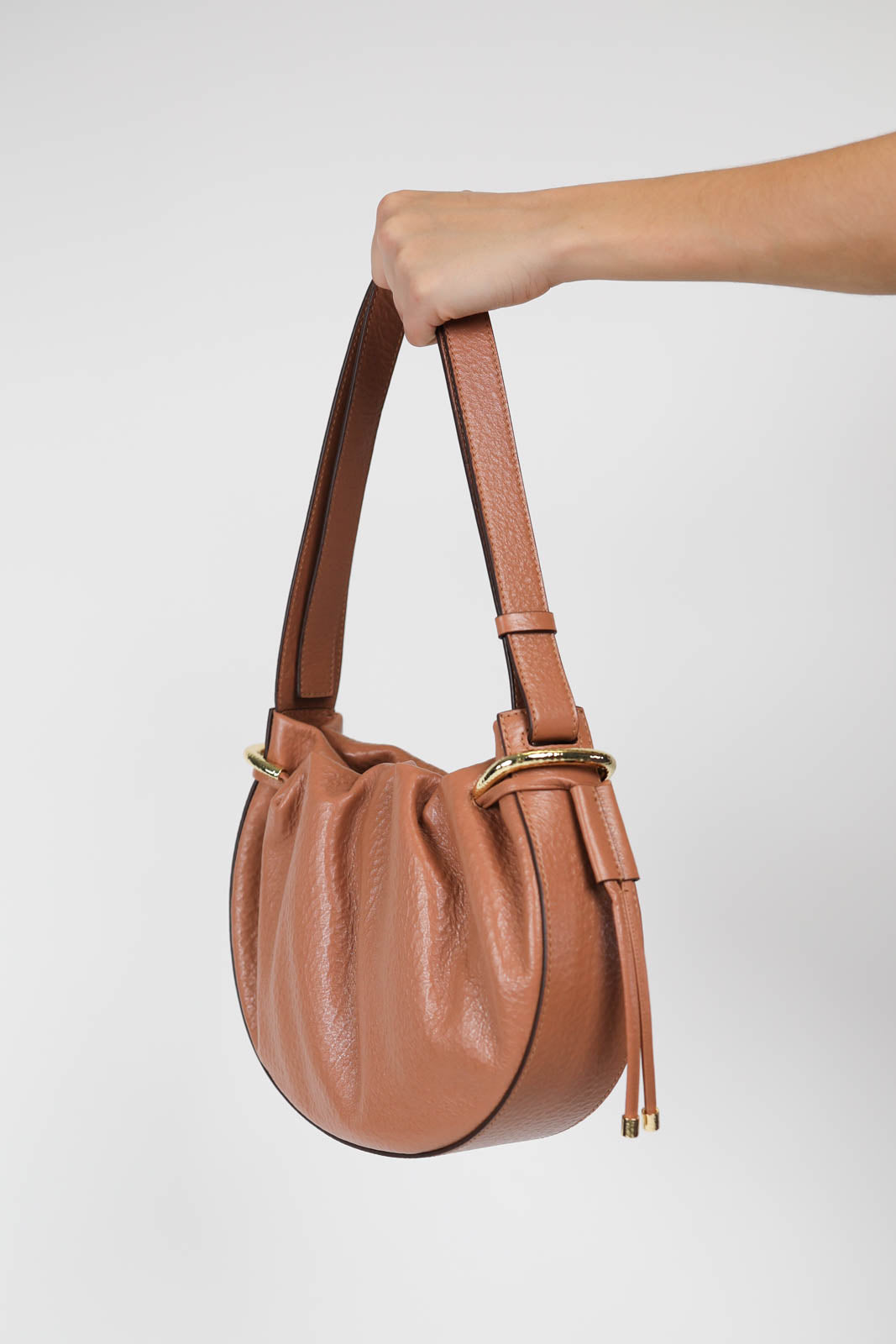 Sac Tilda Ruched en Pecan Brown