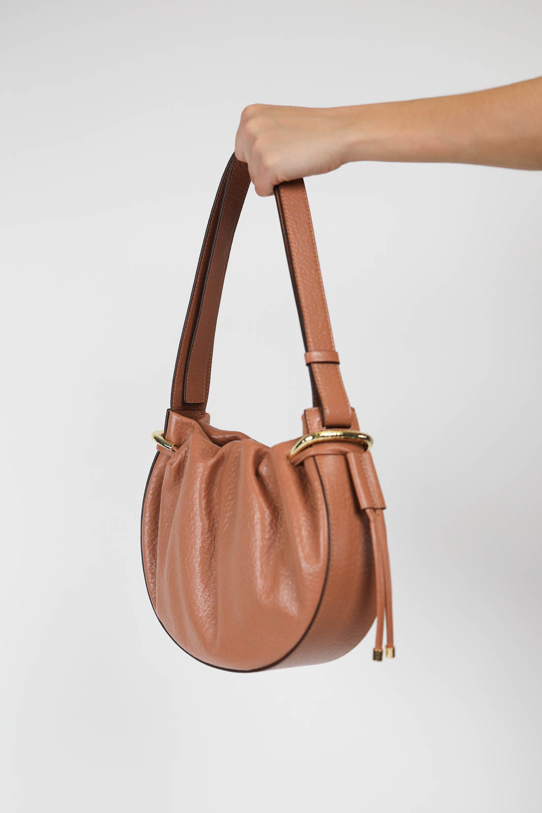 Sac Tilda Ruched en Pecan Brown