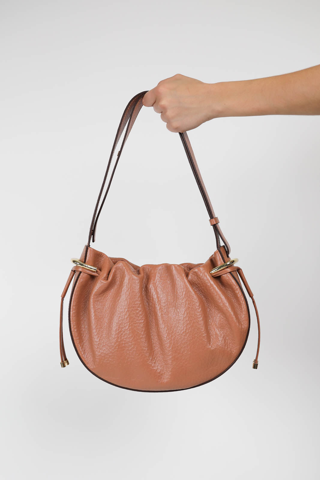 Sac Tilda Ruched en Pecan Brown