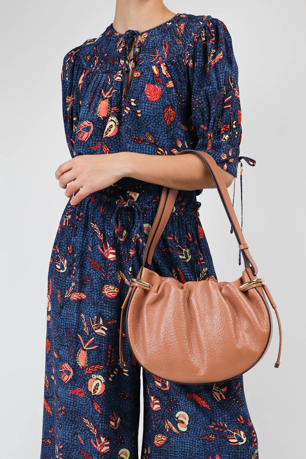 Sac Tilda Ruched en Pecan Brown