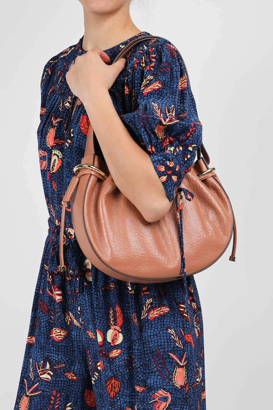 Sac Tilda Ruched en Pecan Brown