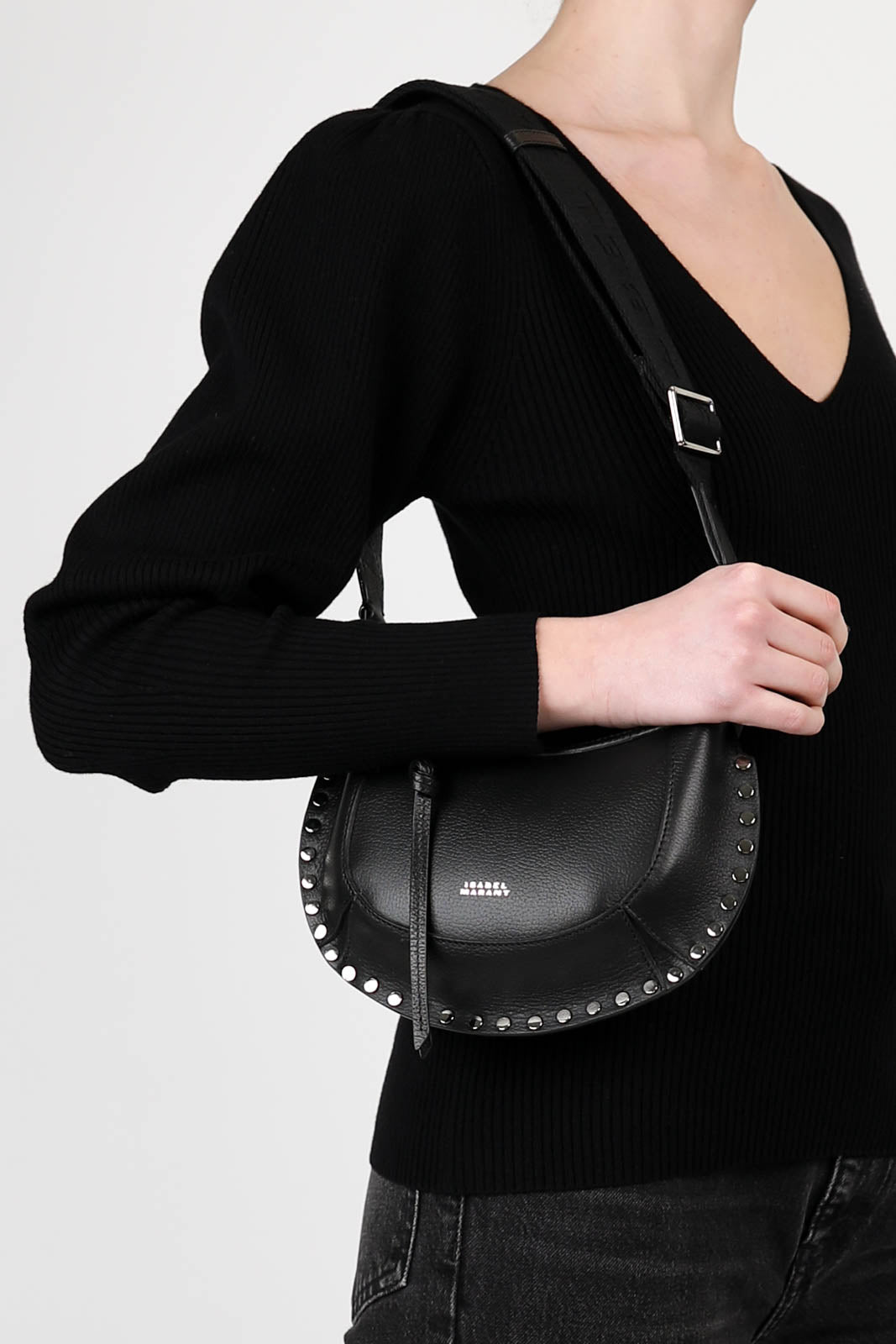 Sac Mini Moon en noir/argent