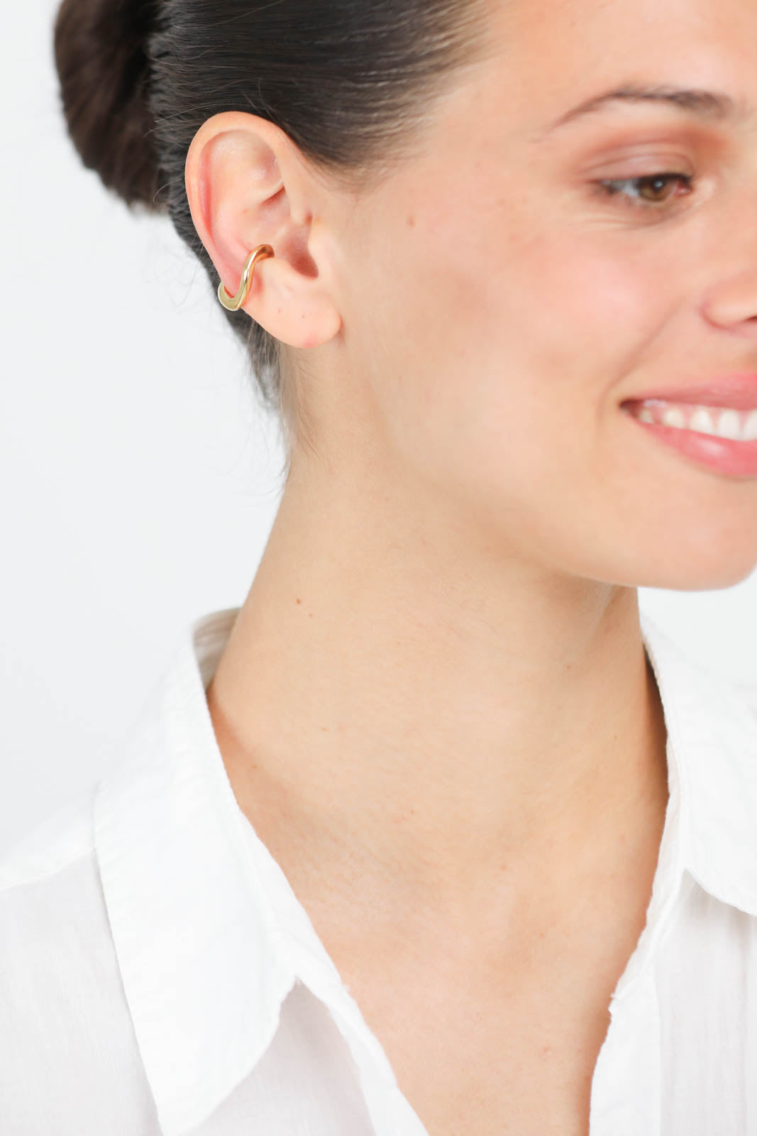 Boucles d'oreilles Earcuff Link Small en or