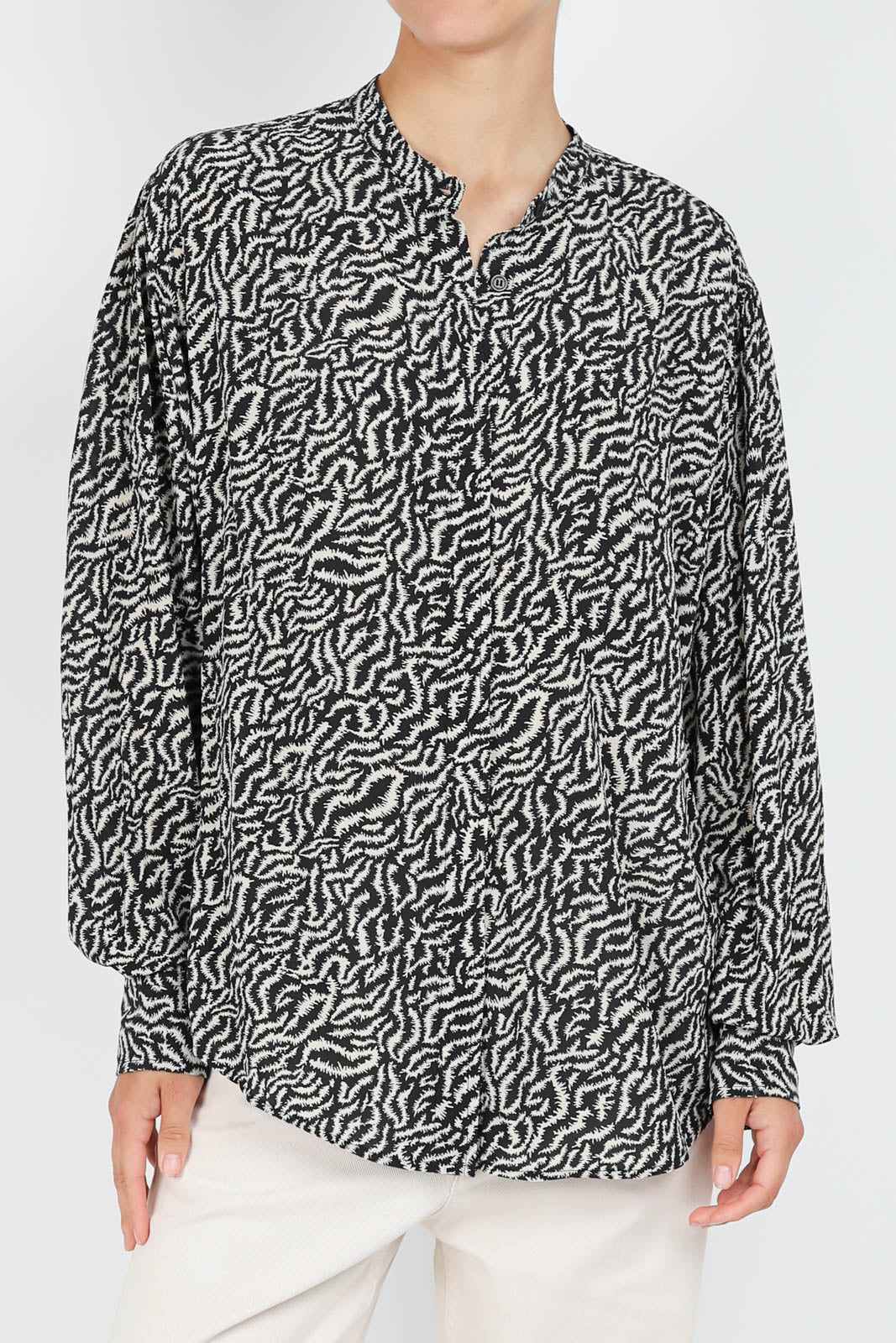 Blouse Catchell en écru/noir