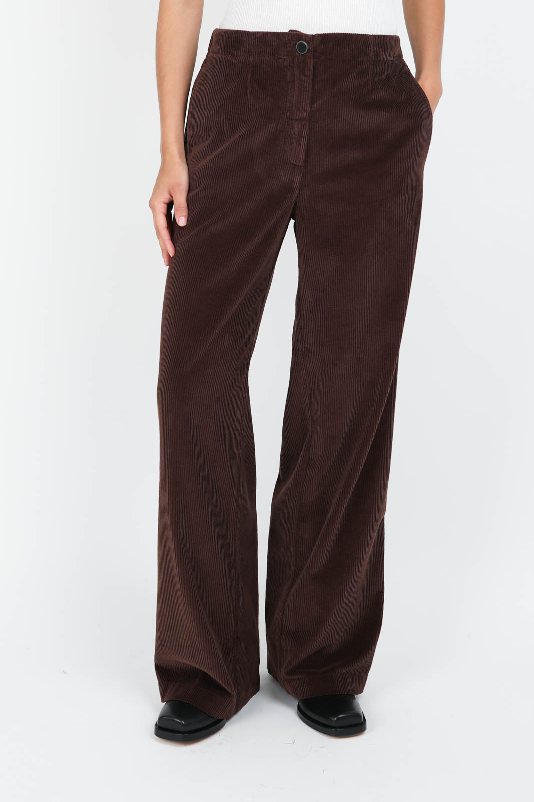 Pantalon en coton chocolat