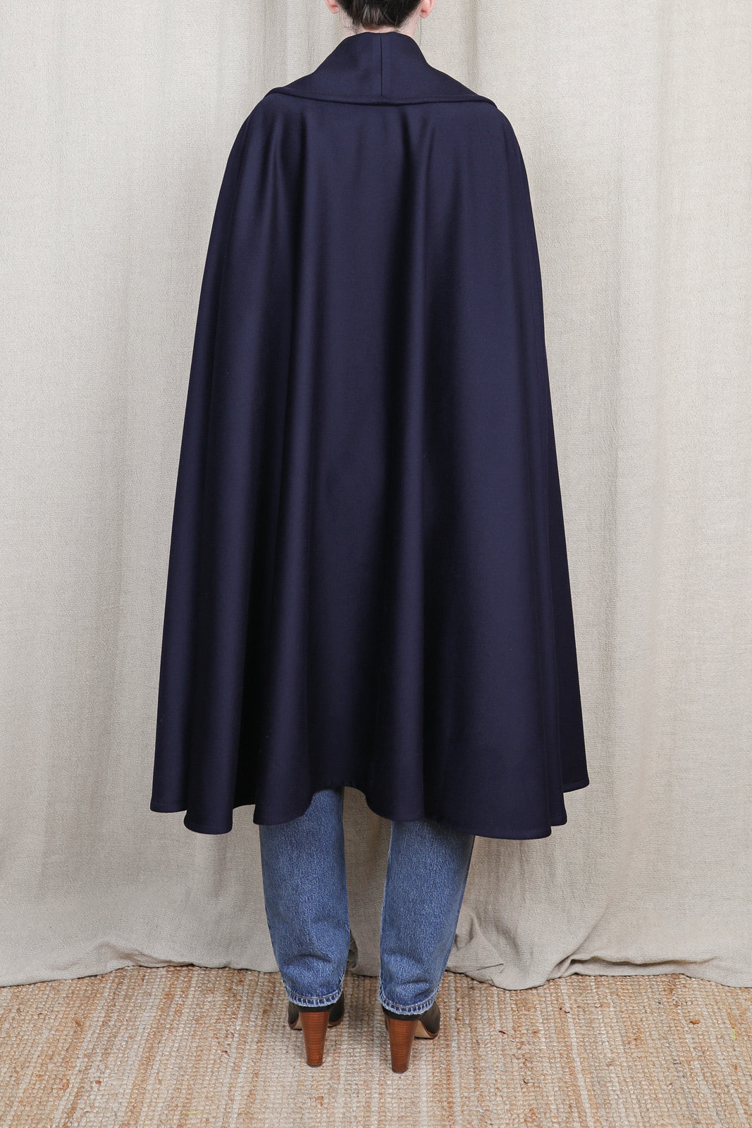 Manteau/Cape Berlino en bleu marine