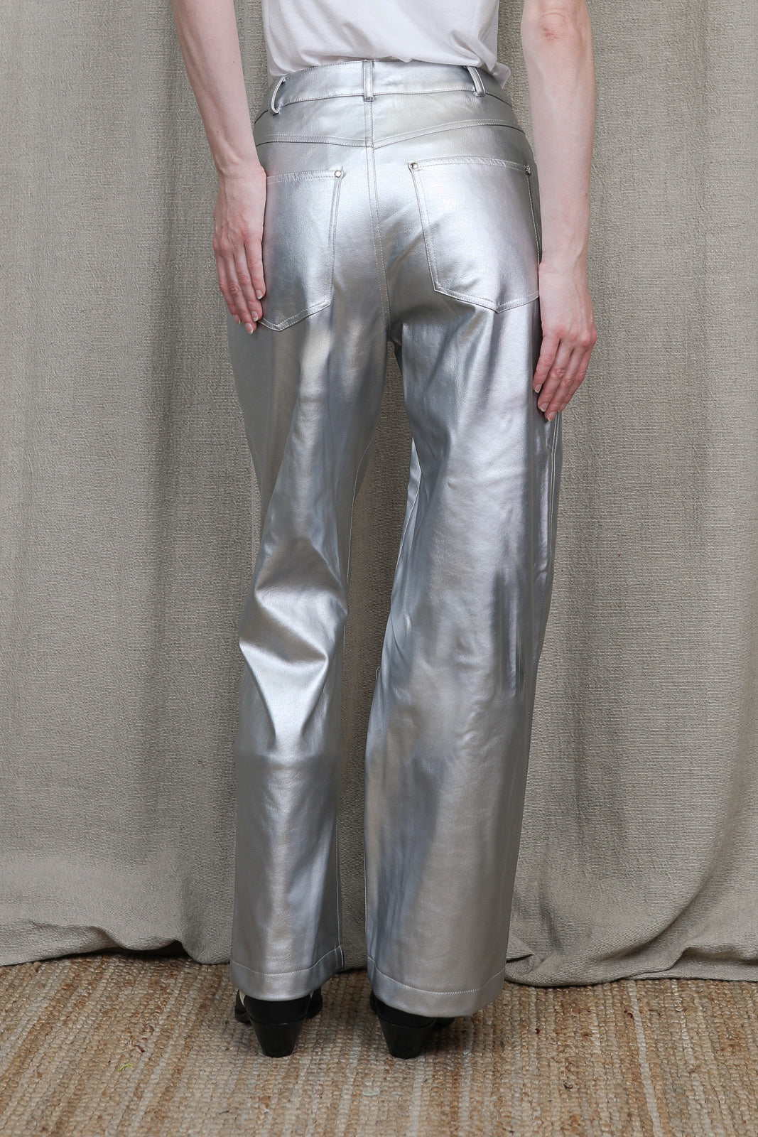 Pantalon Guillaume en argent métallique