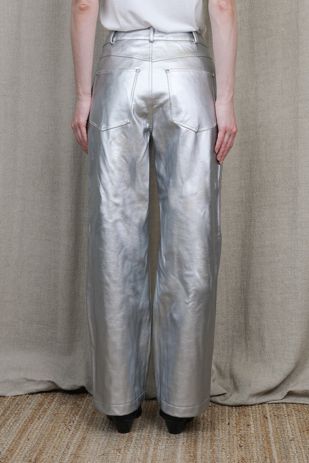 Pantalon Guillaume en argent métallique