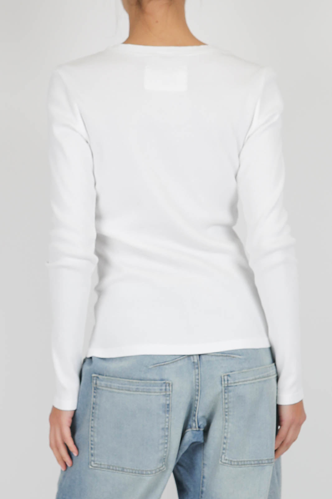 T-shirt à manches longues Jordan Henley en blanc