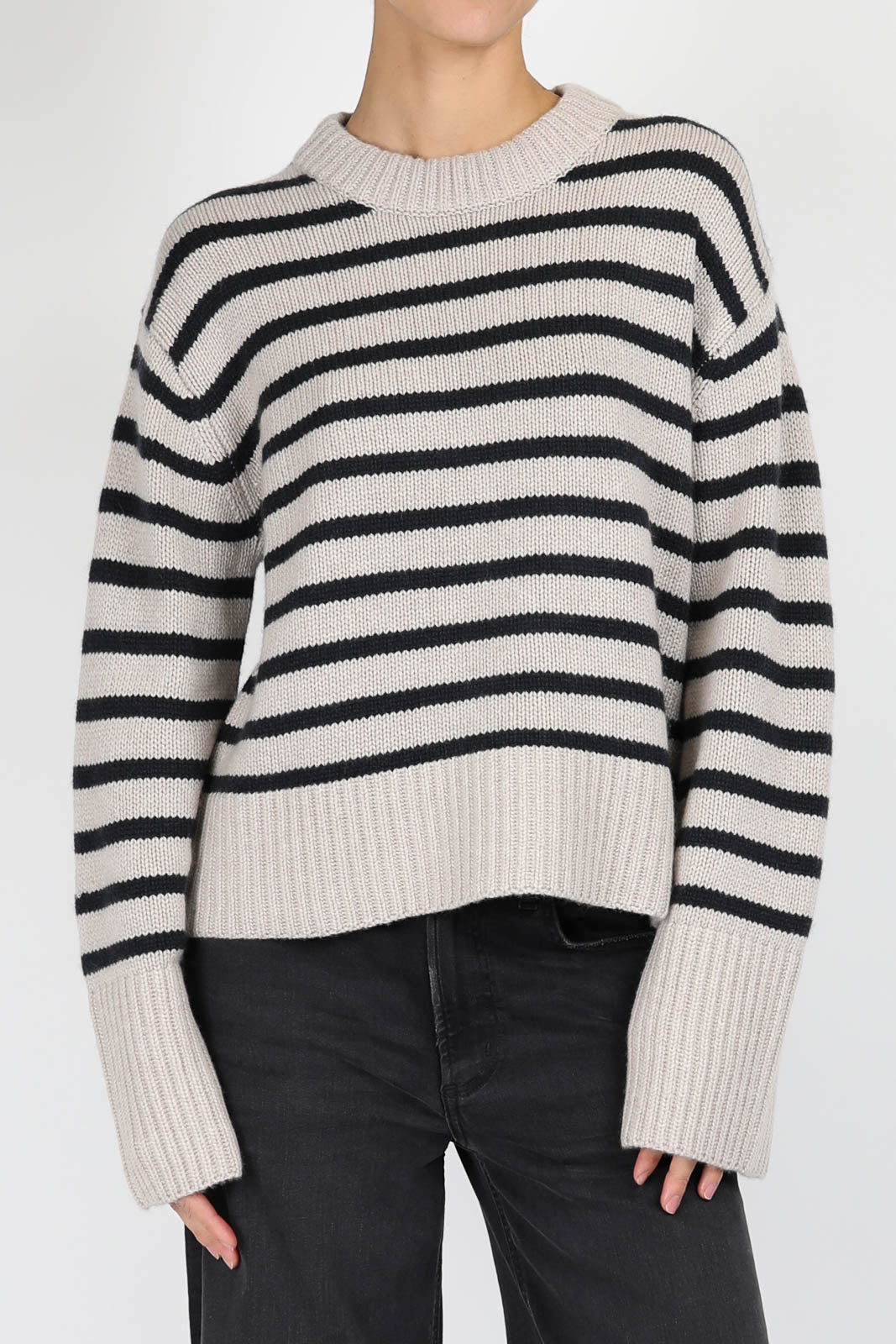 Pullover Sony dans Sand/Ink Stripes