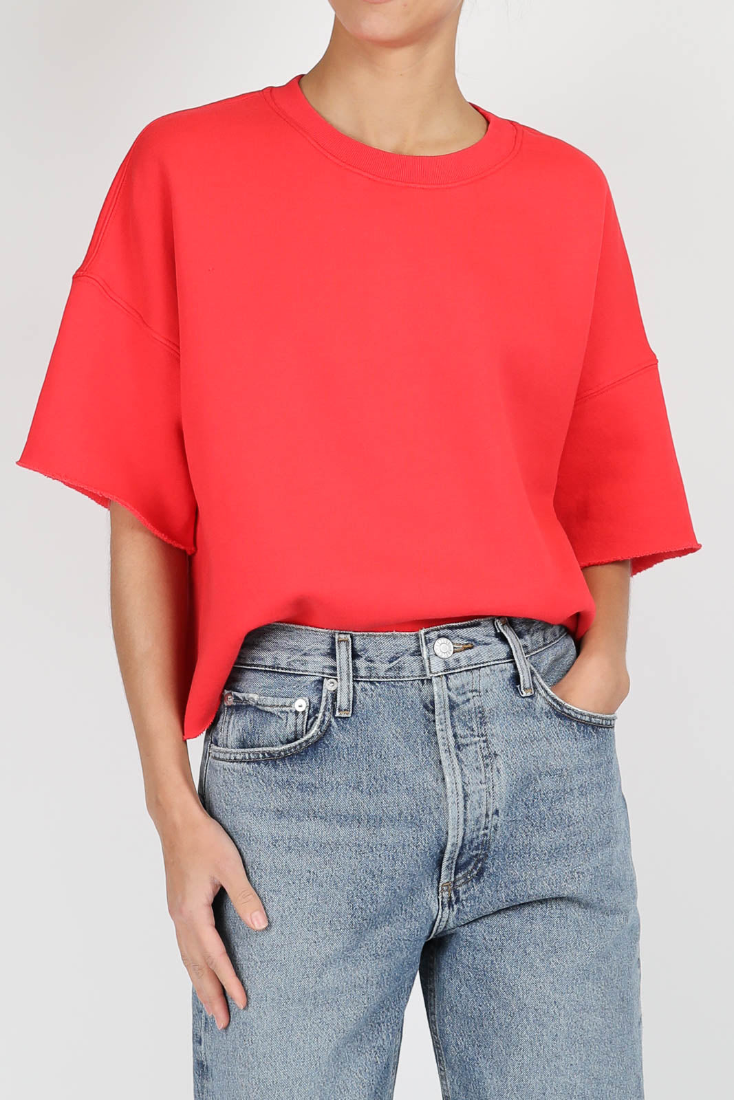 Sweat-shirt Romeo dans Jetty Red