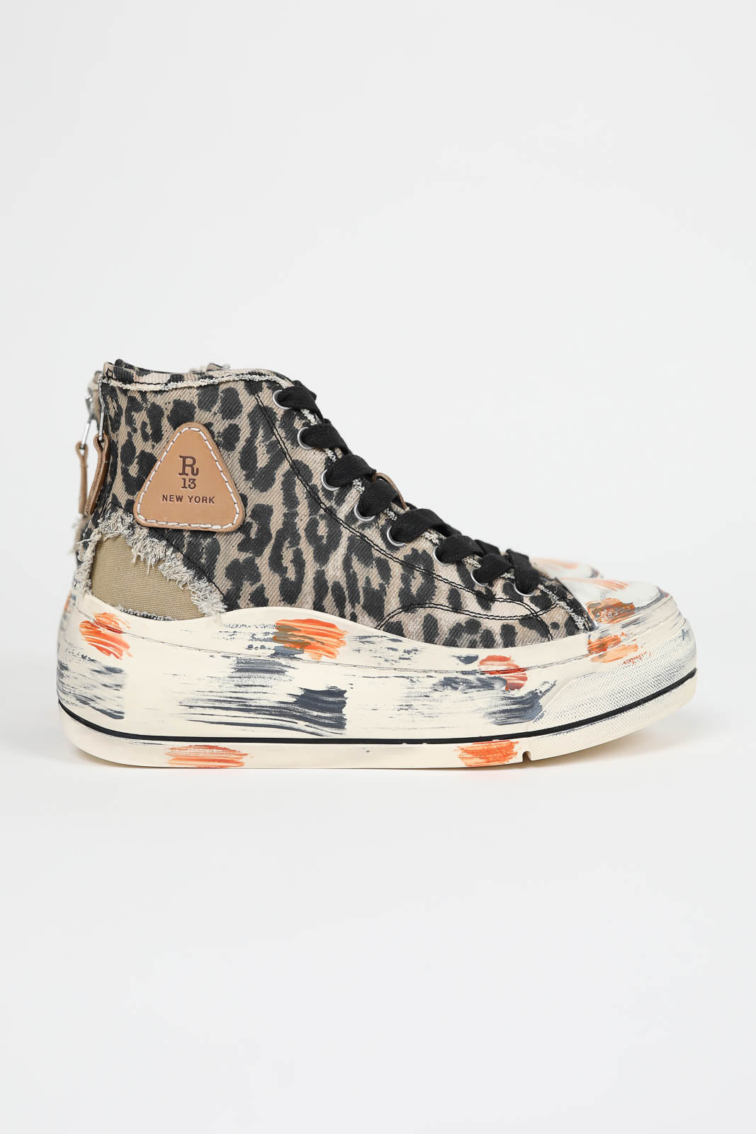 Sneakers Kurt en détresse Light Leopard