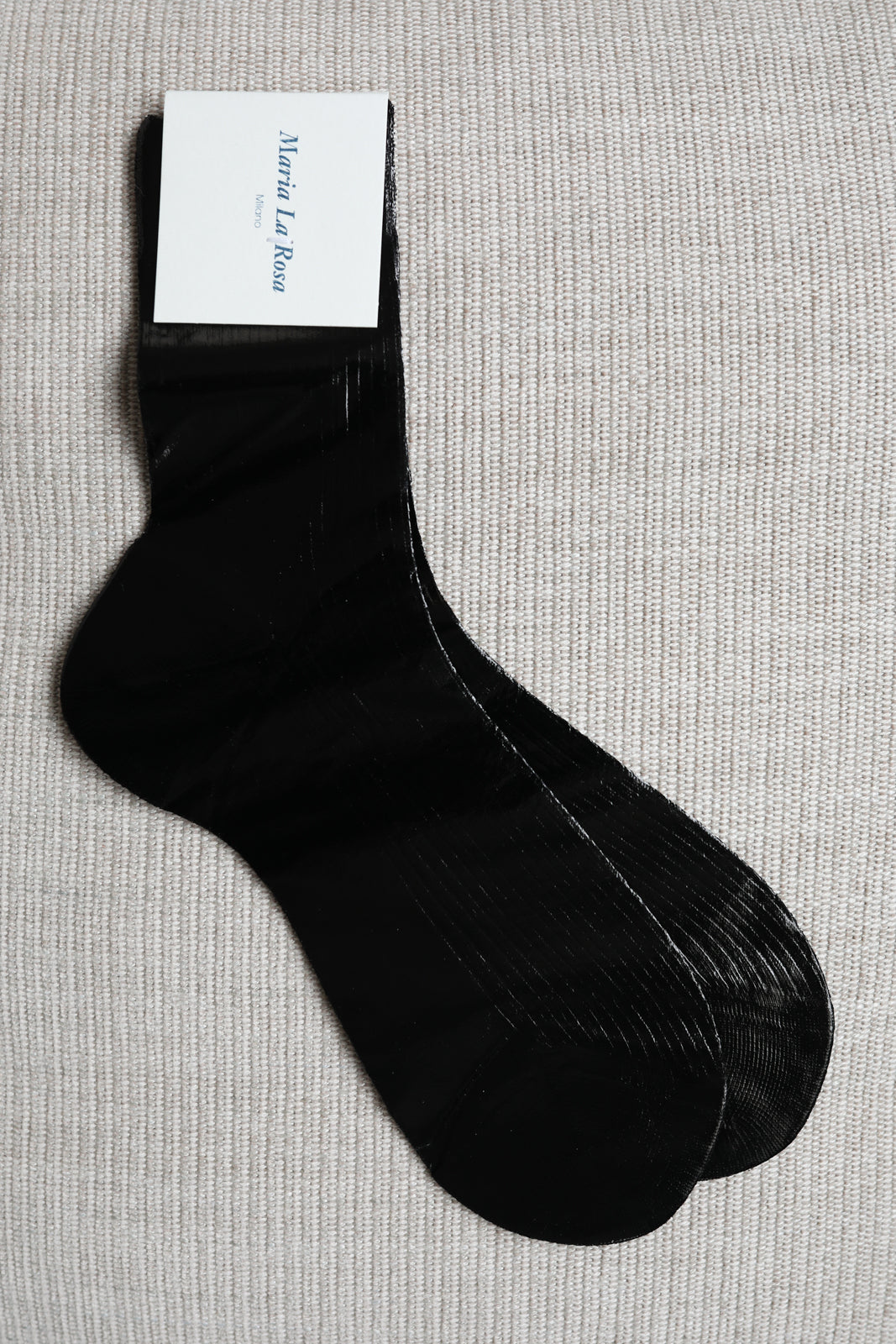 Chaussettes One Ribbed Laminated en noir