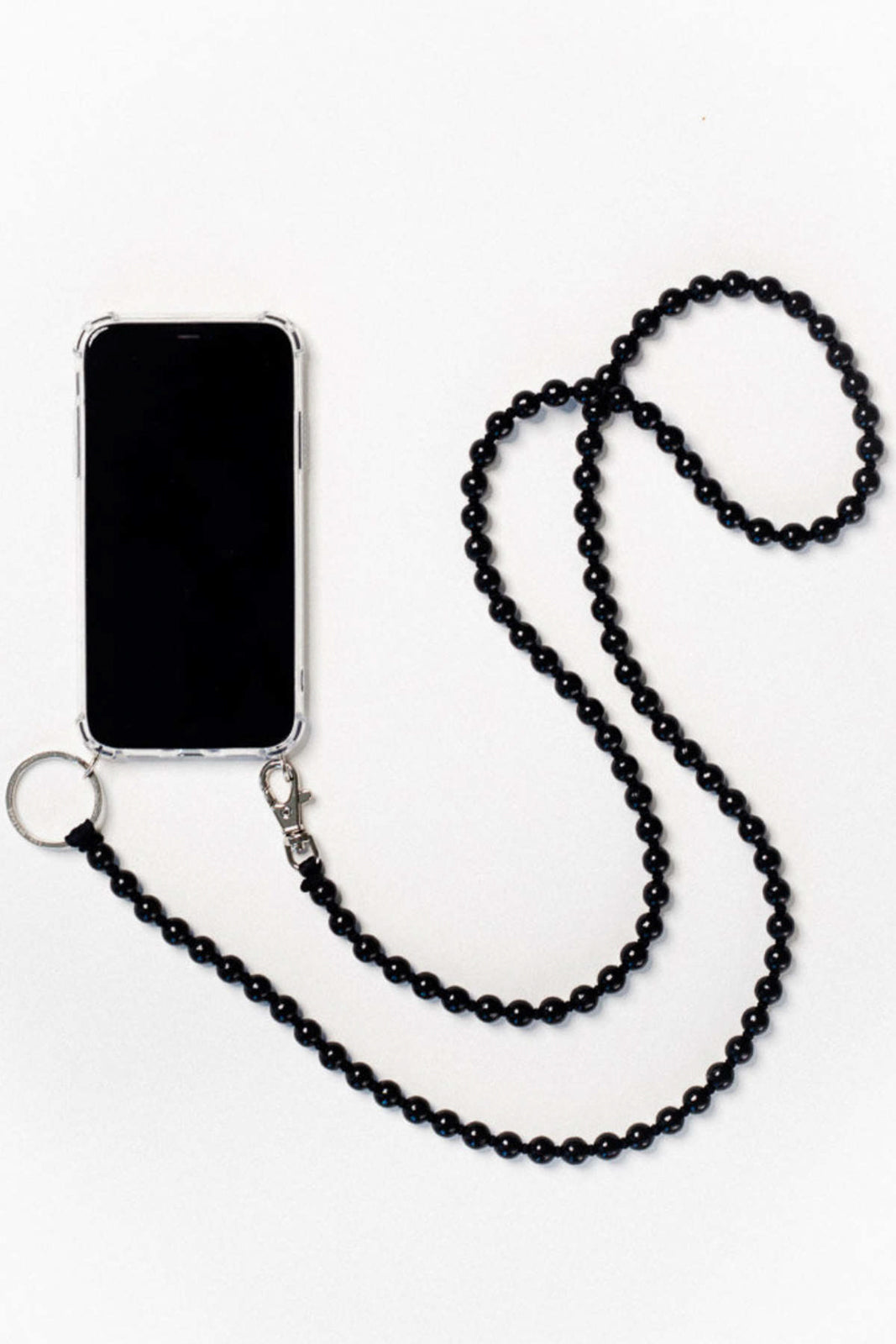 Chaîne pour téléphone portable en noir