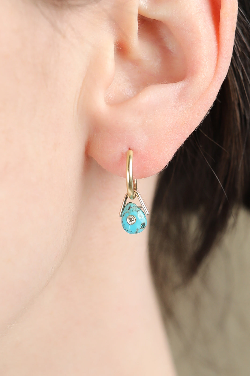 Boucle d'oreille Orso en turquoise