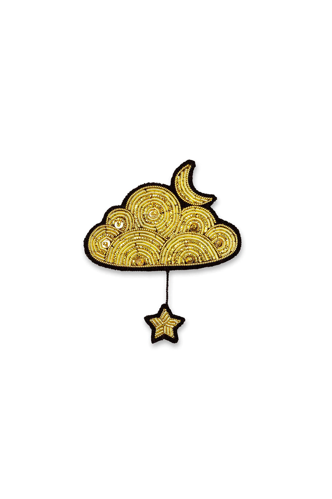 Broche nuage et étoile